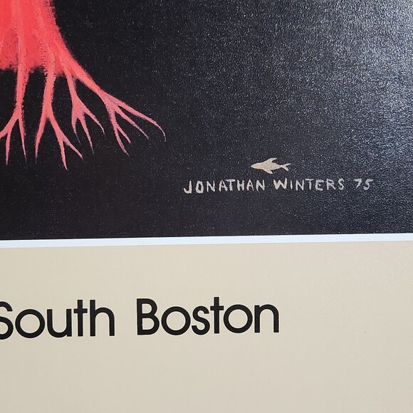 1980s Fine Art Poster Jonathan Winters "A Tree In South Boston" 28"x22" NOS - Picture 4 of 8
